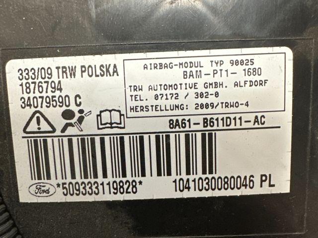 bontott FORD FIESTA VI Bal Függönylégzsák és Oldallégzsák