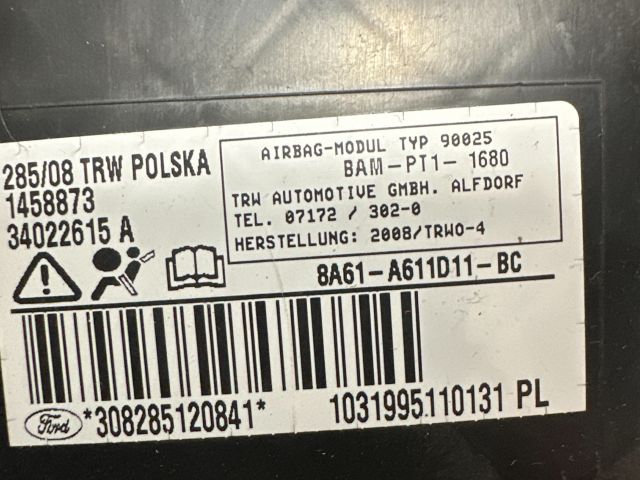 bontott FORD FIESTA VI Bal Függönylégzsák és Oldallégzsák