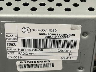 bontott FORD FIESTA VIII Rádió / CD