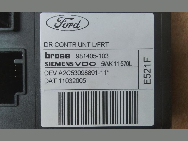 bontott FORD FOCUS C-MAX I Bal első Ablakemelő Elektronika