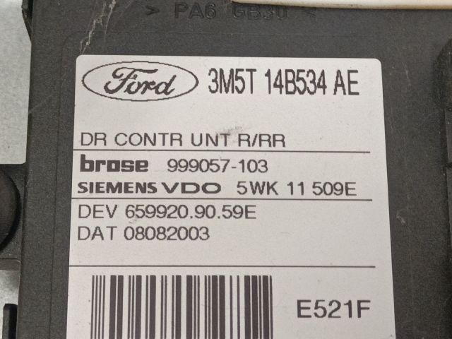 bontott FORD FOCUS C-MAX I Jobb hátsó Ablakemelő Szerkezet (Elektromos)