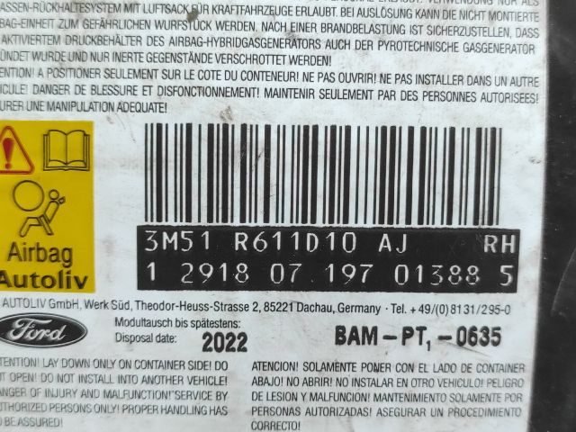 bontott FORD FOCUS C-MAX I Jobb Oldallégzsák