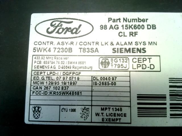 bontott FORD FOCUS I Komfort Elektronika