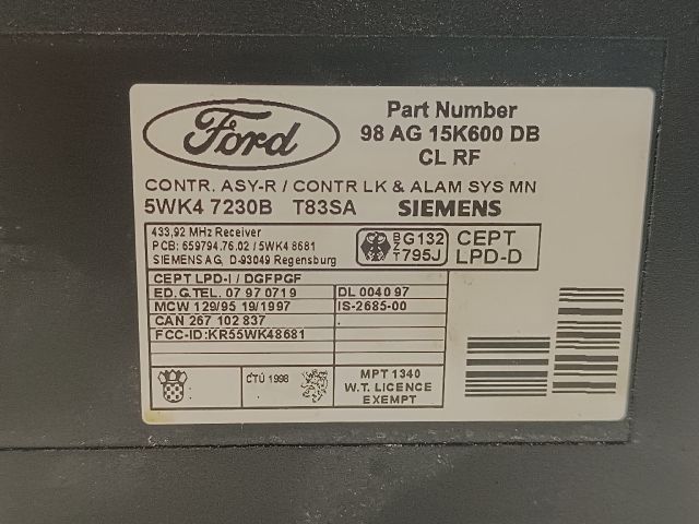 bontott FORD FOCUS I Komfort Elektronika