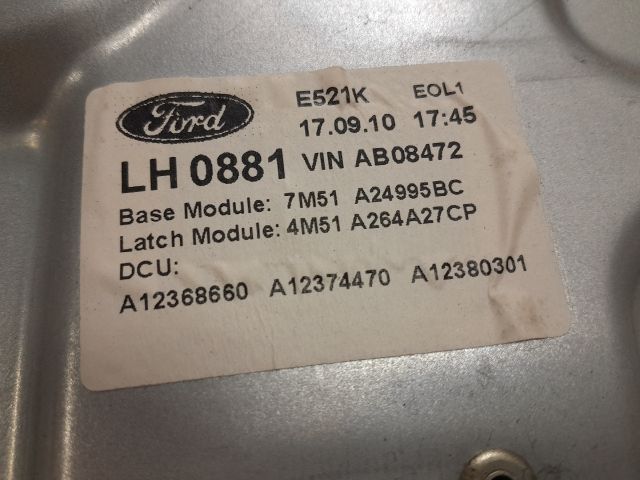 bontott FORD FOCUS II Bal hátsó Ablakemelő Szerkezet (Mechanikus)