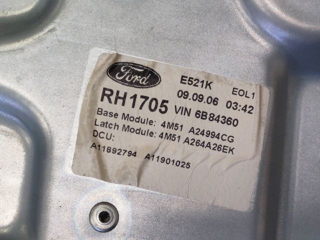 bontott FORD FOCUS II Jobb hátsó Ablakemelő Szerkezet (Mechanikus)
