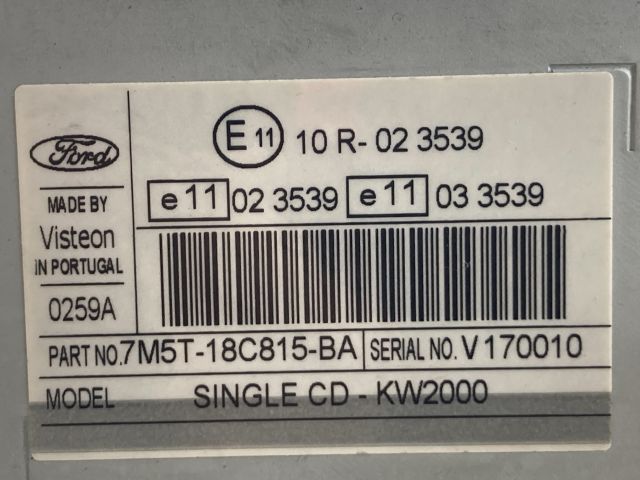 bontott FORD FOCUS II Rádió / CD