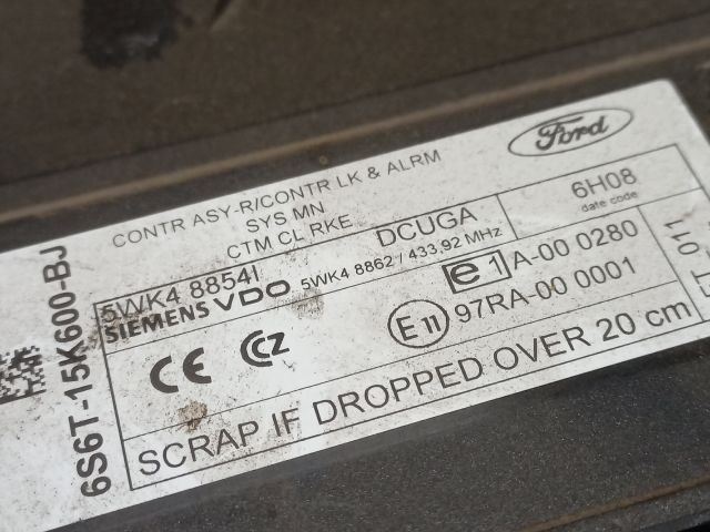 bontott FORD FUSION Komfort Elektronika