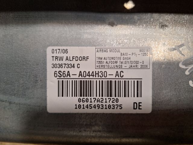 bontott FORD FUSION Utasoldali Légzsák