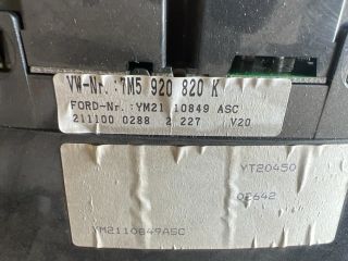 bontott FORD GALAXY Kilométeróra