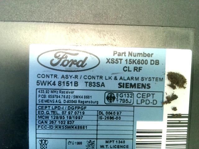 bontott FORD KA Riasztó Központ