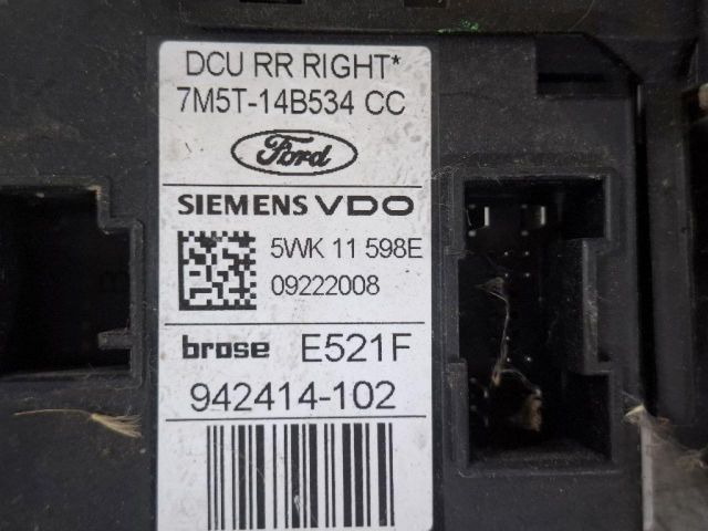 bontott FORD KUGA Jobb hátsó Ablakemelő Motor