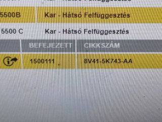 bontott FORD KUGA Jobb hátsó Felső Első Lengőkar