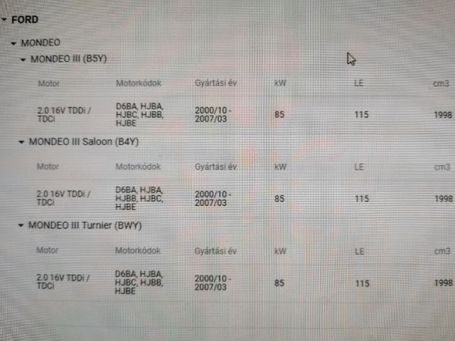 bontott FORD MONDEO III Porlasztó (1 db)