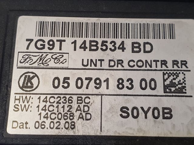 bontott FORD MONDEO IV Jobb hátsó Ajtó Vezérlőegység