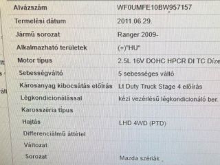 bontott FORD RANGER Alváz