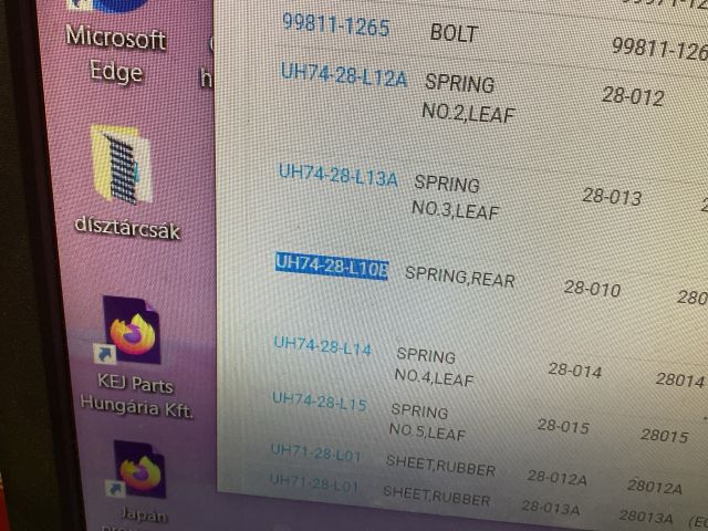 bontott FORD RANGER Hátsó Rugó