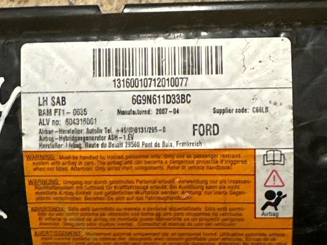 bontott FORD S-MAX Bal Függönylégzsák és Oldallégzsák