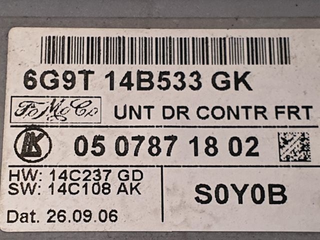 bontott FORD S-MAX Jobb első Ajtó Vezérlőegység