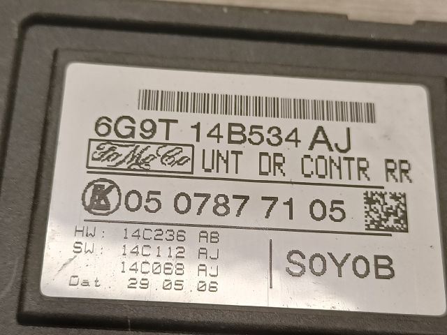 bontott FORD S-MAX Jobb hátsó Ajtó Vezérlőegység