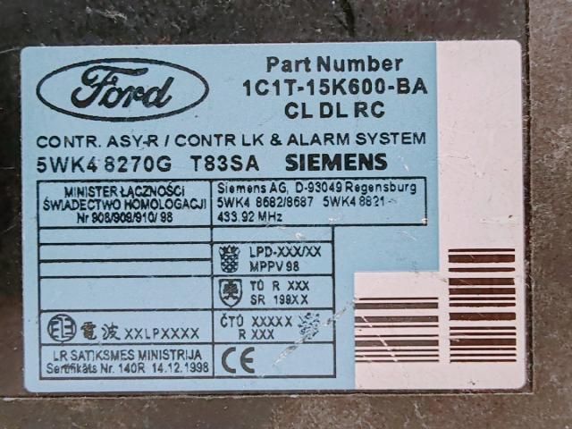 bontott FORD TRANSIT Komfort Elektronika