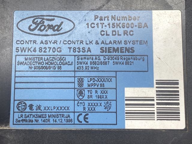 bontott FORD TRANSIT Központizár Elektronika