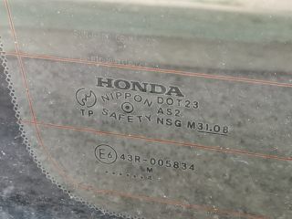 bontott HONDA ACCORD Bal C Oszlop Oldalablak Üveg