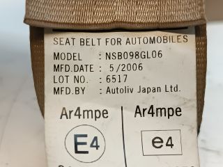 bontott HONDA ACCORD Bal első Biztonsági Öv