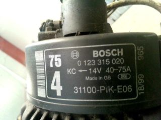 bontott HONDA CIVIC VI Generátor