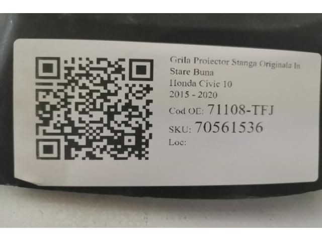 bontott HONDA CIVIC X Bal Ködzárófény Keret