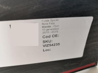 bontott HONDA CIVIC X Első Lökhárító Alsó (Műanyag)