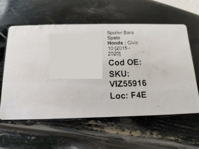 bontott HONDA CIVIC X Hátsó Lökhárító Légterelő