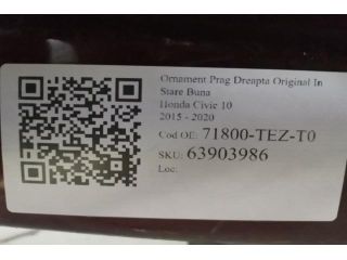 bontott HONDA CIVIC X Jobb Küszöb