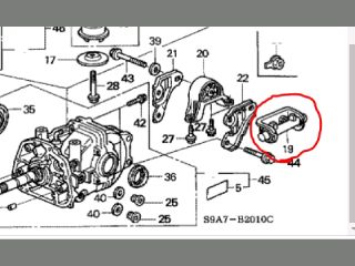 bontott HONDA CR-V Differenciálmű Tartó Bak