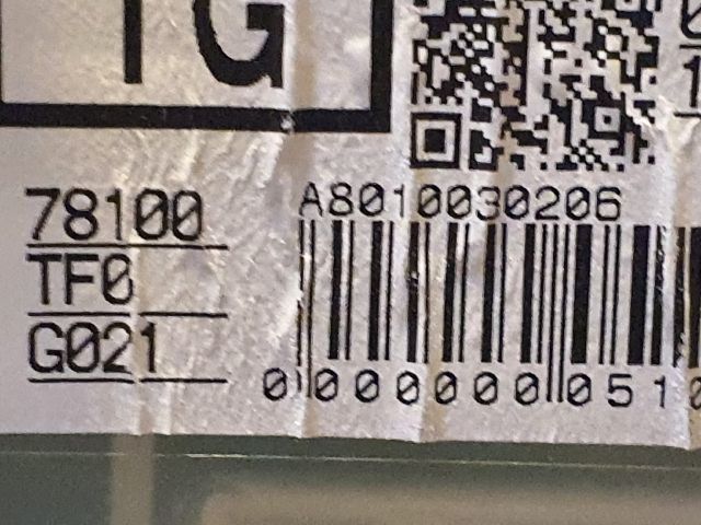 bontott HONDA JAZZ Kilométeróra