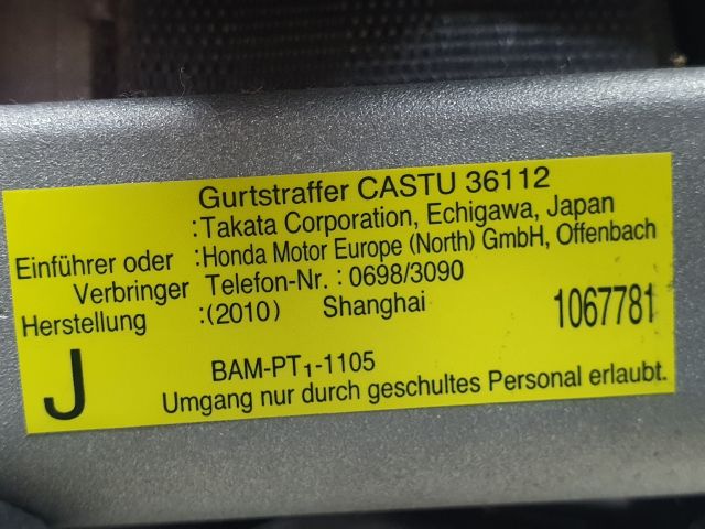 bontott HONDA JAZZ Bal első Biztonsági Öv