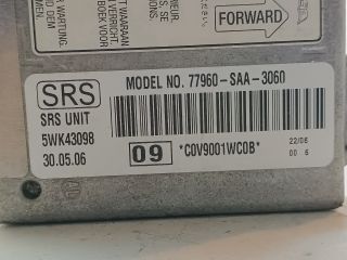 bontott HONDA JAZZ Légzsák Elektronika