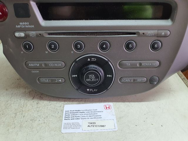 bontott HONDA JAZZ Rádió / CD