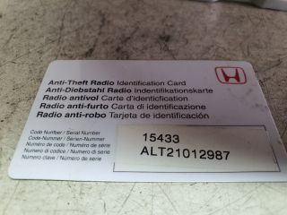 bontott HONDA JAZZ Rádió / CD