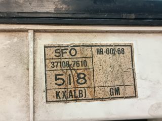 bontott HONDA PRELUDE Kilométeróra