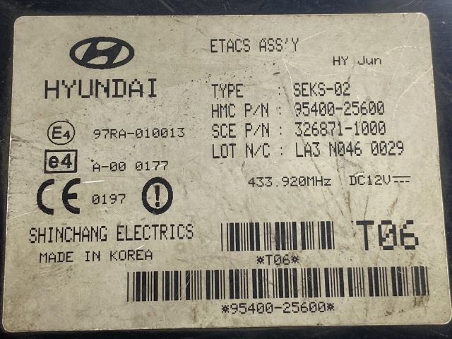 bontott HYUNDAI ACCENT Komfort Elektronika