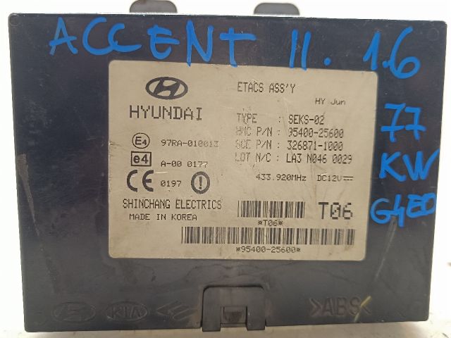 bontott HYUNDAI ACCENT Komfort Elektronika