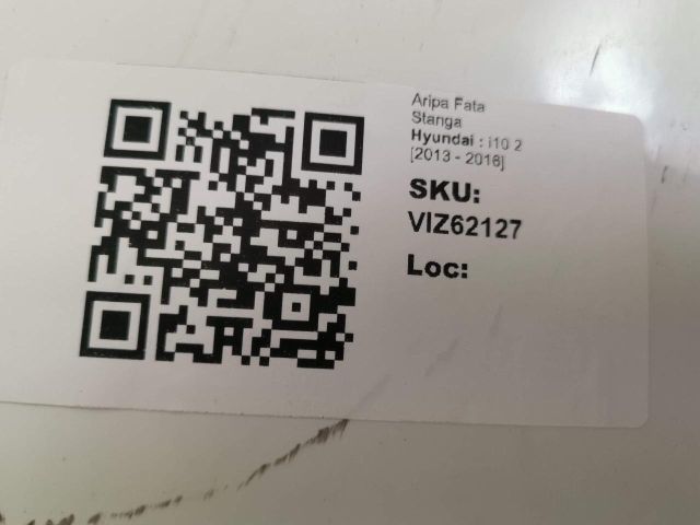 bontott HYUNDAI i10 Bal első Sárvédő