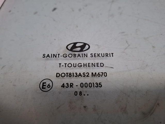 bontott HYUNDAI i20 Bal hátsó Fixüveg (Ajtóban)