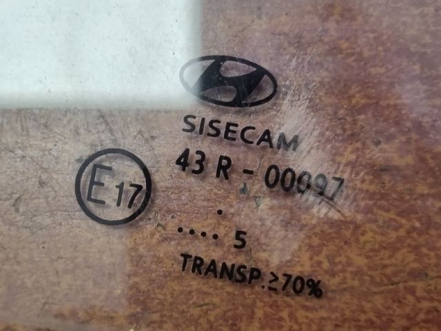 bontott HYUNDAI i20 II Bal hátsó Fixüveg (Ajtóban)