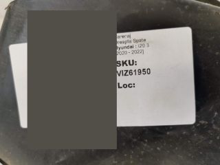 bontott HYUNDAI i20 III Jobb hátsó Hátsó Dobbetét (Kerékjárati, Műanyag)