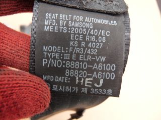 bontott HYUNDAI I30 Bal első Biztonsági Öv