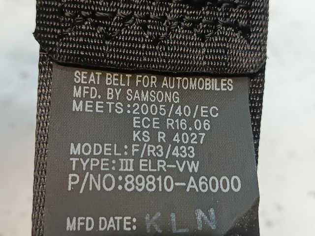 bontott HYUNDAI I30 Bal hátsó Biztonsági Öv