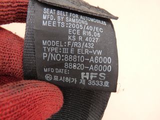 bontott HYUNDAI I30 Jobb első Biztonsági Öv