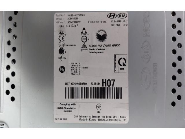 bontott HYUNDAI IONIQ Navigációs Fejegység